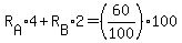 R%5BA%5D%2A4%2BR%5BB%5D%2A2=%2860%2F100%29100
