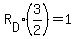 R%5BD%5D%2A%283%2F2%29=1