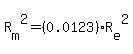 R%5Bm%5D%5E2=%280.0123%29R%5Be%5D%5E2