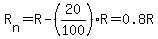 R%5Bn%5D=R-%2820%2F100%29R=0.8R