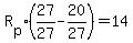 R%5Bp%5D%2827%2F27-20%2F27%29=14