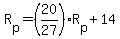 R%5Bp%5D=%2820%2F27%29%2AR%5Bp%5D%2B14
