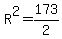 R%5E2=173%2F2