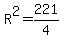 R%5E2=221%2F4