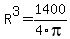 R%5E3=1400%2F4pi