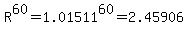 R%5E60=1.01511%5E60=2.45906