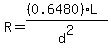 R+=+%28%280.6480%29%2AL%29%2Fd%5E2