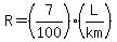 R+=+%287%2F100%29%28L%2Fkm%29