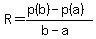 R+=+%28p%28b%29+-+p%28a%29%29%2F%28b-a%29