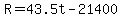 R+=+43.5t+-+21400