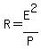 R+=+E%5E2%2FP