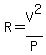 R+=+V%5E2%2FP