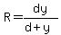 R+=+dy%2F%28d%2By%29