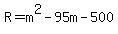R+=+m%5E2-95m-500