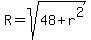 R+=+sqrt%2848%2Br%5E2%29
