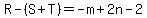 R-%28S%2BT%29=-m%2B2n-2