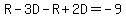 R-3D-R%2B2D=-9