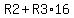 R2%2BR3%2A16