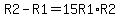 R2-R1=15R1%2AR2