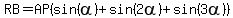 RB=AP%28sin%28alpha%29%2Bsin%282alpha%29%2Bsin%283alpha%29%29
