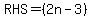 RHS=%282n-3%29