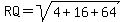 RQ=sqrt%284%2B16%2B64%29