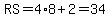 RS=4%2A8%2B2=34
