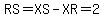 RS=XS-XR=2