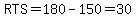 RTS=180-150=30