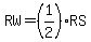 RW=%281%2F2%29RS