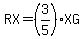 RX=%283%2F5%29XG