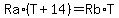 Ra%2A%28T%2B14%29=Rb%2AT