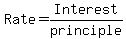 Rate=Interest%2Fprinciple