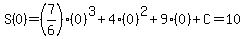S%280%29=%287%2F6%29%280%29%5E3%2B4%280%29%5E2%2B9%280%29%2BC=10