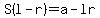S%28l-r%29+=+a-lr