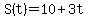 S%28t%29=10%2B3t