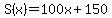 S%28x%29=100x%2B150