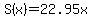 S%28x%29=22.95x