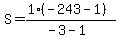 S=%281%28-243-1%29%29%2F%28-3-1%29