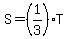 S=%281%2F3%29T