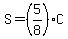 S=%285%2F8%29C