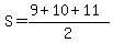 S=%289%2B10%2B11%29%2F2