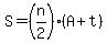 S=%28n%2F2%29%28A%2Bt%29