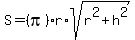 S=%28pi%29%2Ar%2Asqrt%28r%5E2%2Bh%5E2%29
