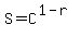 S=+C%5E%281-r%29