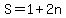 S=1%2B2n