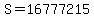 S=16777215