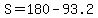 S=180-93.2