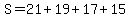 S=21%2B19%2B17%2B15