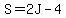 S=2J-4
